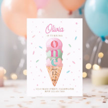 Ice Cream Sweet One Birthday Party