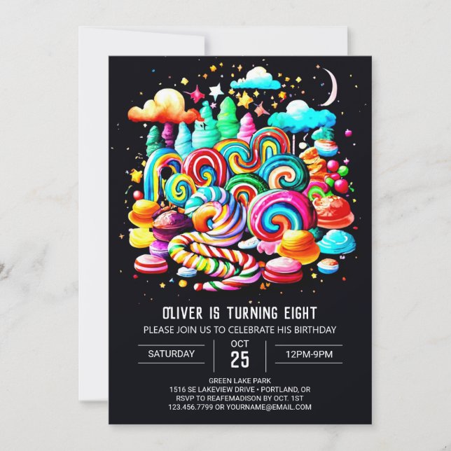 Ice Cream Sweet Wonderland Birthday Invitation (Front)