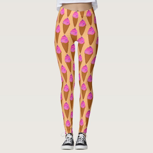 ice cream sweetcream   leggings (Front)