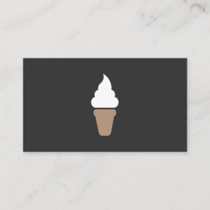 Ice Cream Swirl Icon grey Business Card
