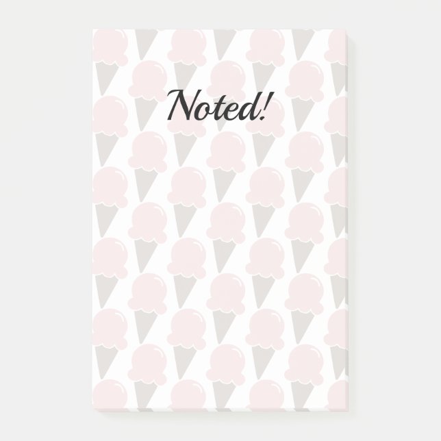 Ice Cream Swirls Strawberry pink Post-it Notes (Front)