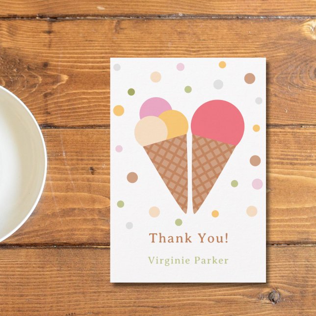 Ice Cream Thank You Card (Ice Cream Thank You Card)