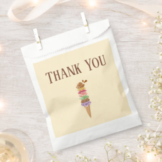 Ice Cream Thank you Favour Bag