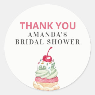 Ice cream Thank you favour Classic Round Sticker