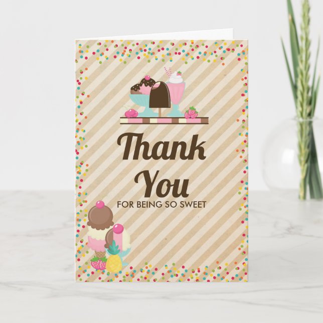Ice Cream - Thank You for being so Sweet Card (Front)