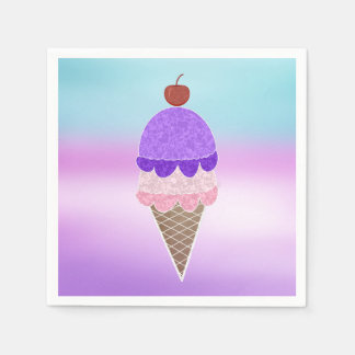 Ice Cream Themed Napkins