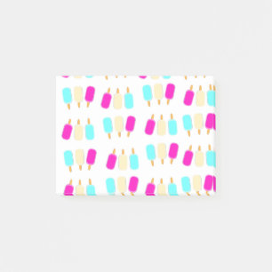 ice cream three colours post-it notes