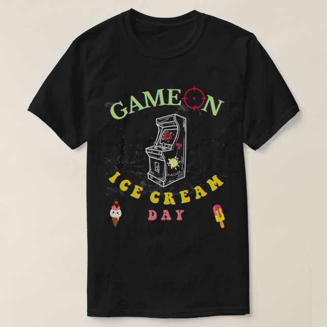 ICE CREAM TIME : VIDEO GAME QUOTE Tee T-Shirt (Design Front)