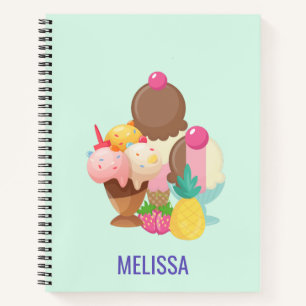 Ice Cream Trio Neopolitan Flavour Notebook