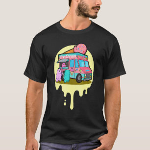Ice Cream Truck Bears Rainbow Colour Dessert Sweet T-Shirt