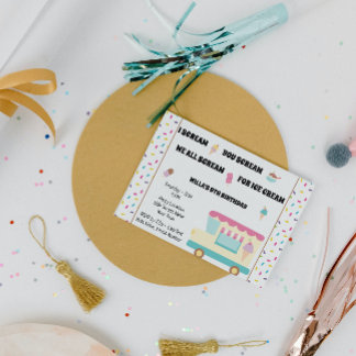 Ice Cream Truck Birthday Invitation