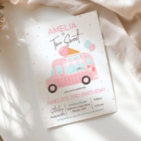 Ice Cream Truck Birthday Invitation
