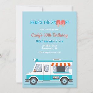 Ice Cream Truck Birthday Party Invitation