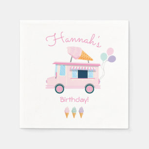 Ice Cream Truck Birthday Party Napkin