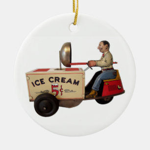 Ice Cream Truck Ceramic Tree Decoration