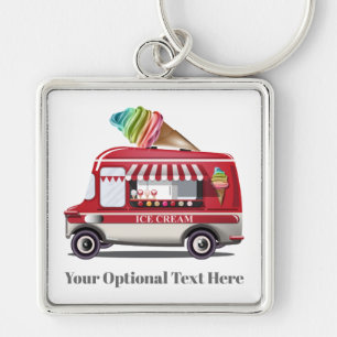 Ice Cream Truck custom name key chains