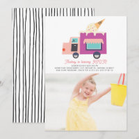 Ice Cream Truck Girl Photo Birthday