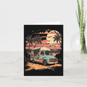 Ice Cream Truck Ice Cream Truck Driver Summer Trea Card