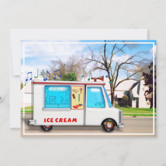 Ice Cream Truck in the Street Invitation