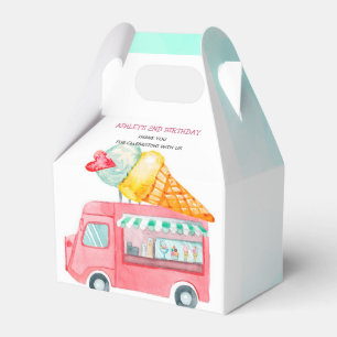 Ice Cream Truck Personalised Birthday Favour Box