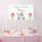 Ice Cream Truck Red Blue Boy Birthday Backdrop