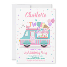 Ice Cream Truck Two Sweet 2nd Birthday Party 