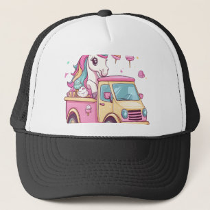 Ice Cream Truck Unicorn (1) Trucker Hat