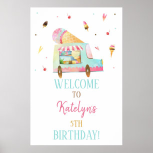 Ice Cream Truck Welcome Sign