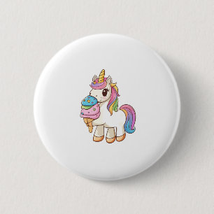 Ice Cream Unicorn Delight (1) 6 Cm Round Badge