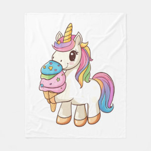 Ice Cream Unicorn Delight (1) Fleece Blanket