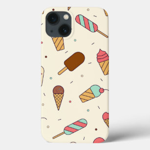 Ice Cream Vector Seamless Pattern iPhone 13 Case
