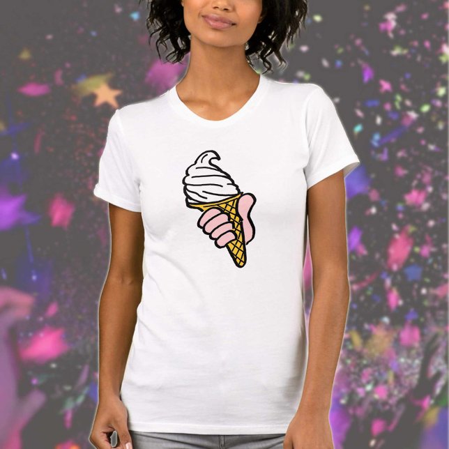 Ice Cream Vendor with Ice Cream Cone or Cornet T-Shirt (Creator Uploaded)