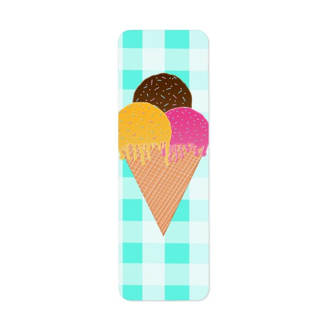 ice-cream waffle cone return address label (Front)