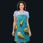 Ice cream waffle cones apron<br><div class="desc">This vintage ice cream flavour design is suitable for ice cream lovers who love ice cream. it is also suitable for a summer outfit, beach wear, summer party, and birthday party. it can be given as a gift for a boyfriend, girlfriend, or dad on a birthday, father's day, or valentine's...</div>