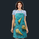 Ice cream waffle cones apron<br><div class="desc">This vintage ice cream flavour design is suitable for ice cream lovers who love ice cream. it is also suitable for a summer outfit, beach wear, summer party, and birthday party. it can be given as a gift for a boyfriend, girlfriend, or dad on a birthday, father's day, or valentine's...</div>