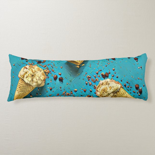 Ice cream waffle cones body cushion (Front)