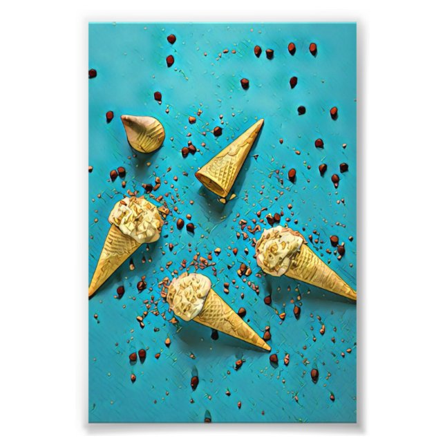 Ice cream waffle cones photo print (Front)
