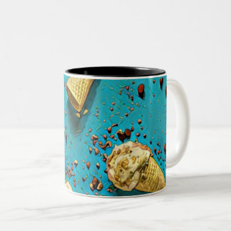 Ice cream waffle cones Two-Tone coffee mug