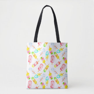 Ice cream watercolour pattern. Hello summer! Tote Bag