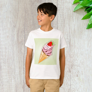 Ice Cream With A Strawberry T-Shirt