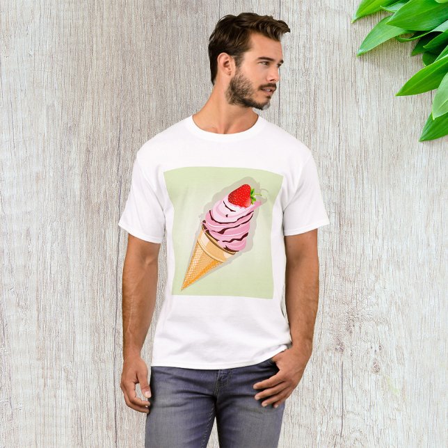 Ice Cream With A Strawberry T-Shirt (Creator Uploaded)
