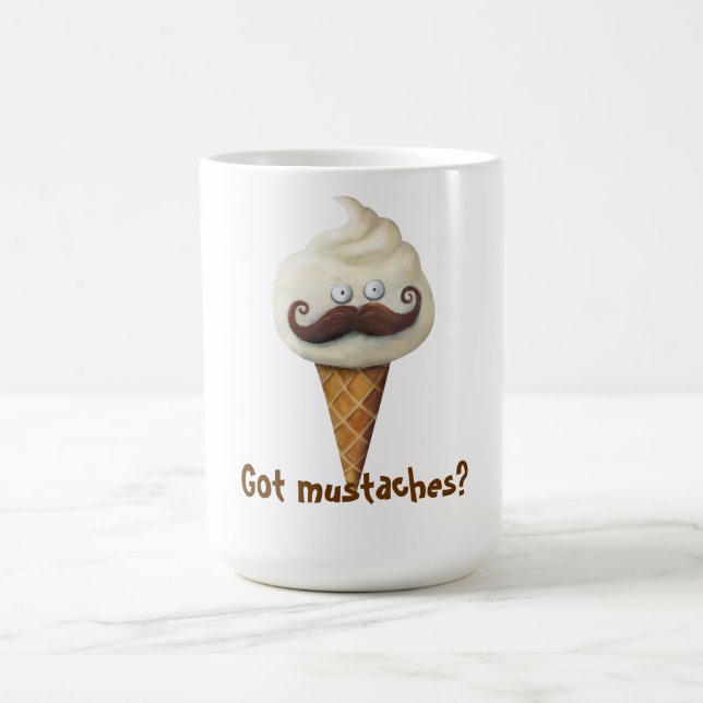 Ice Cream with Moustaches Coffee Mug (Center)