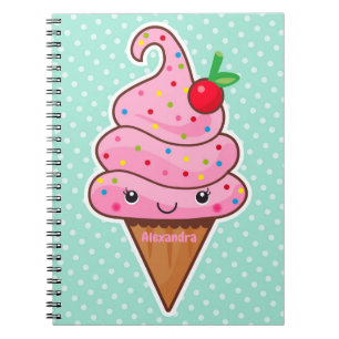 Ice cream - with name - notebook