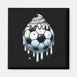 Ice Cream With Sprinkles Soccer Drip For Boys Girl Magnet