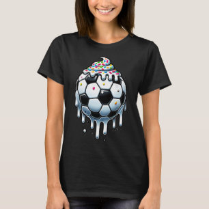 Ice Cream With Sprinkles Soccer Drip For Boys Girl T-Shirt