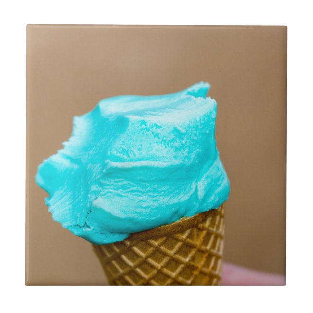 Ice cream with waffle macro ceramic tile (Front)