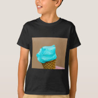 Ice cream with waffle macro