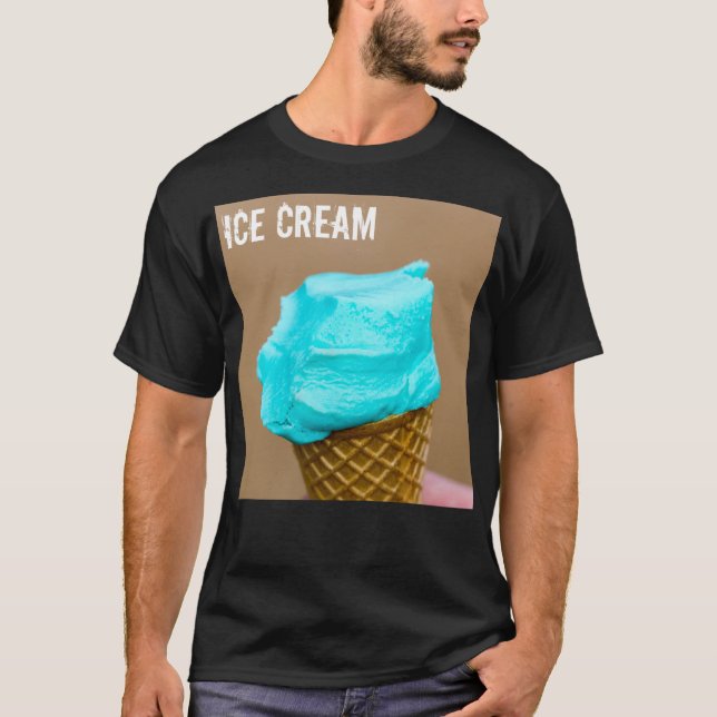 Ice cream with waffle macro T-Shirt (Front)