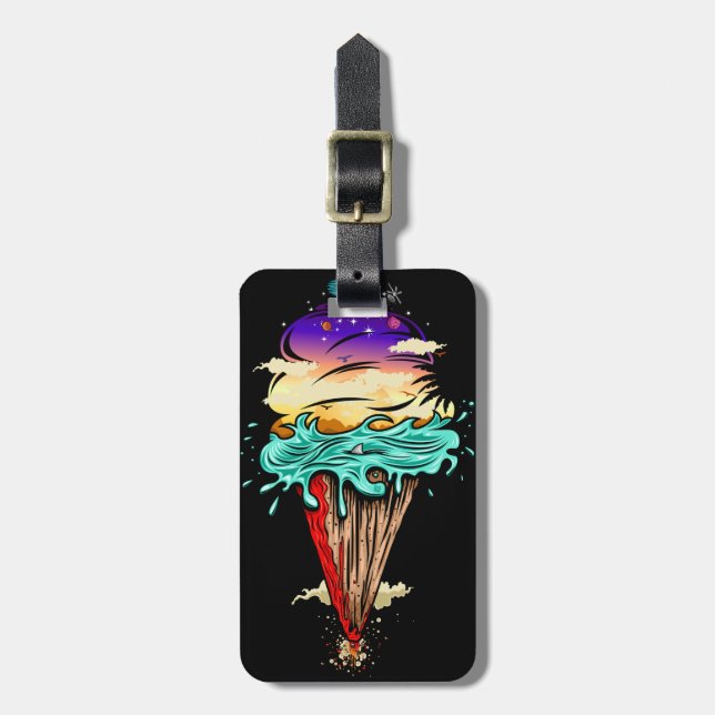 Ice Cream World Luggage Tag (Front Vertical)