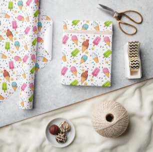 Ice Cream Wrapping Paper, Sweet Treat Gift Paper